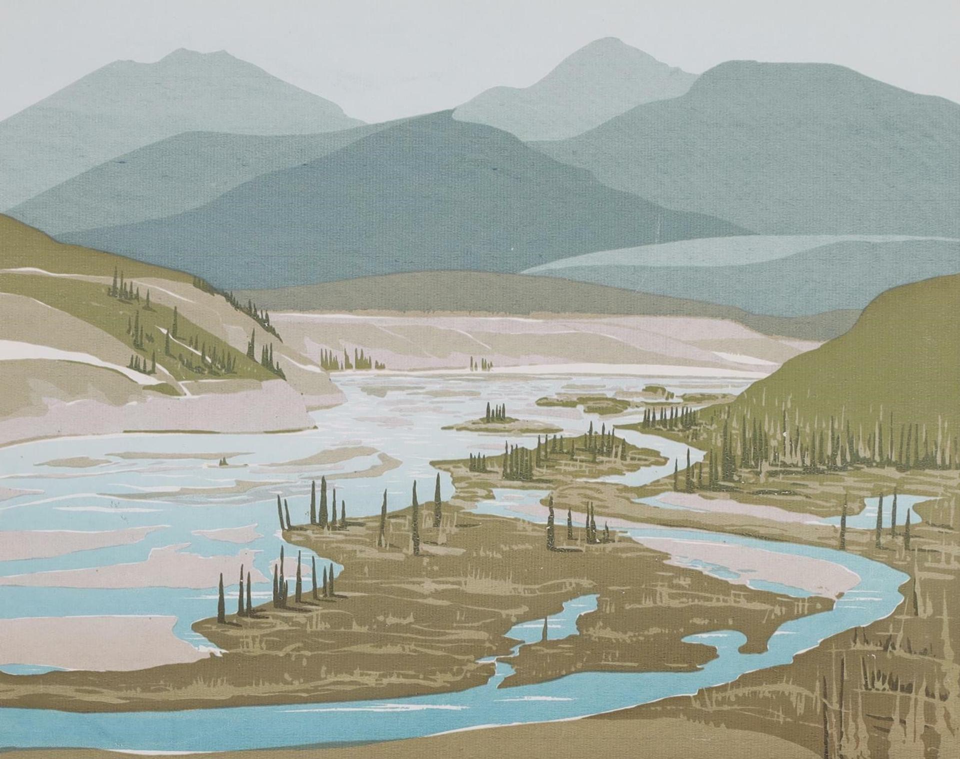 George Weber (1907-2002) - North Saskatchewan River Flats, Bighorn, Alberta; 1960