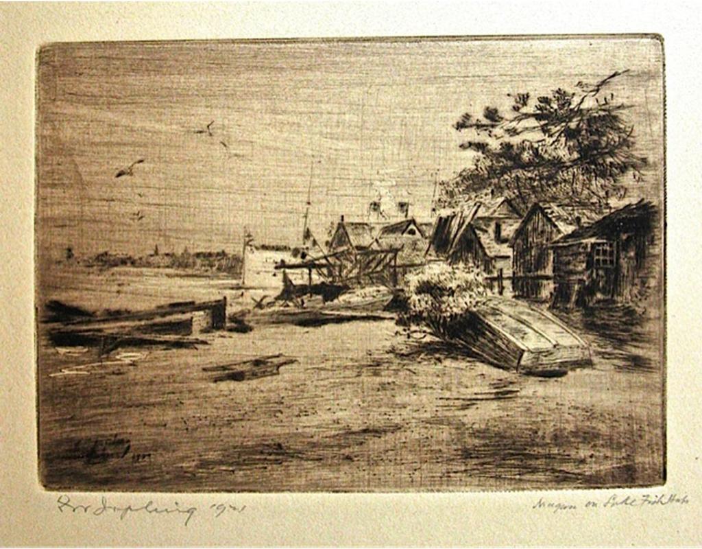 Frederick Waistell Jopling (1860-1945) - Niagara On The Lake Fish Huts; Fort Missiagara - N. On Lake