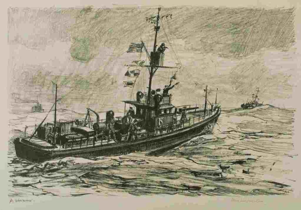 Arthur Lismer (1885-1969) - Mine Sweepers at Sea