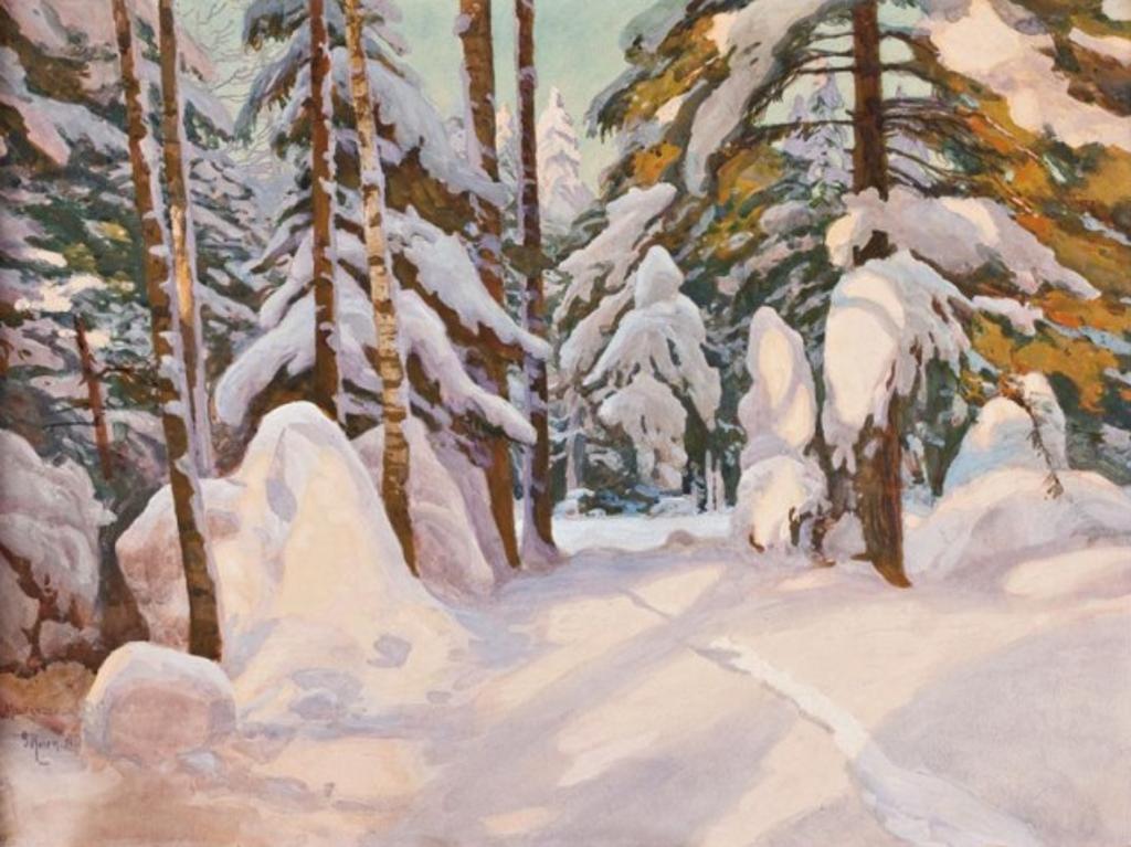 Georg Von Rosen (1843-1923) - Snow Laiden Pines