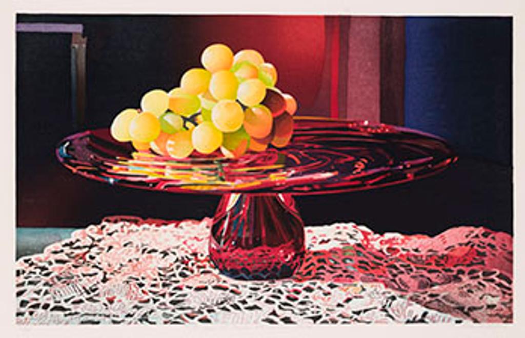 Mary Frances West Pratt (1935-2018) - A Glow of Grapes on Garnet Glass