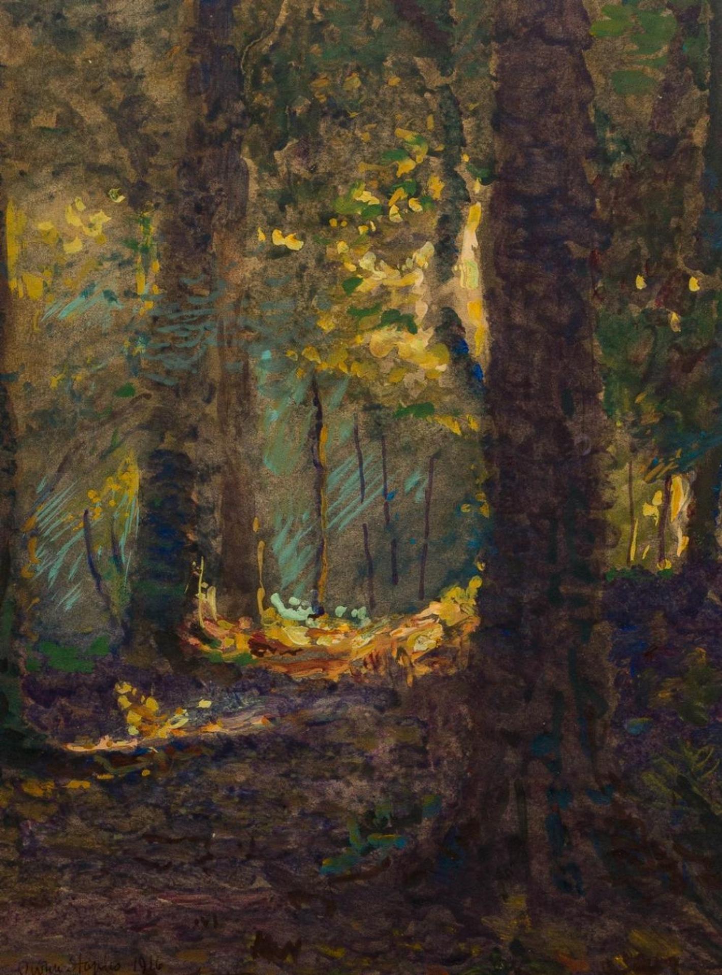 Owen B. Staples (1866-1949) - Autumn Afternoon-Rosedale Ravine