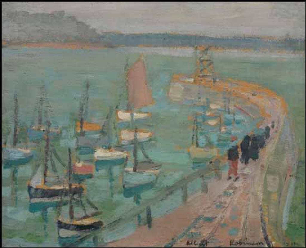 Albert Henry Robinson (1881-1956) - France, Saint-Malo, Fishing Boats at Anchor