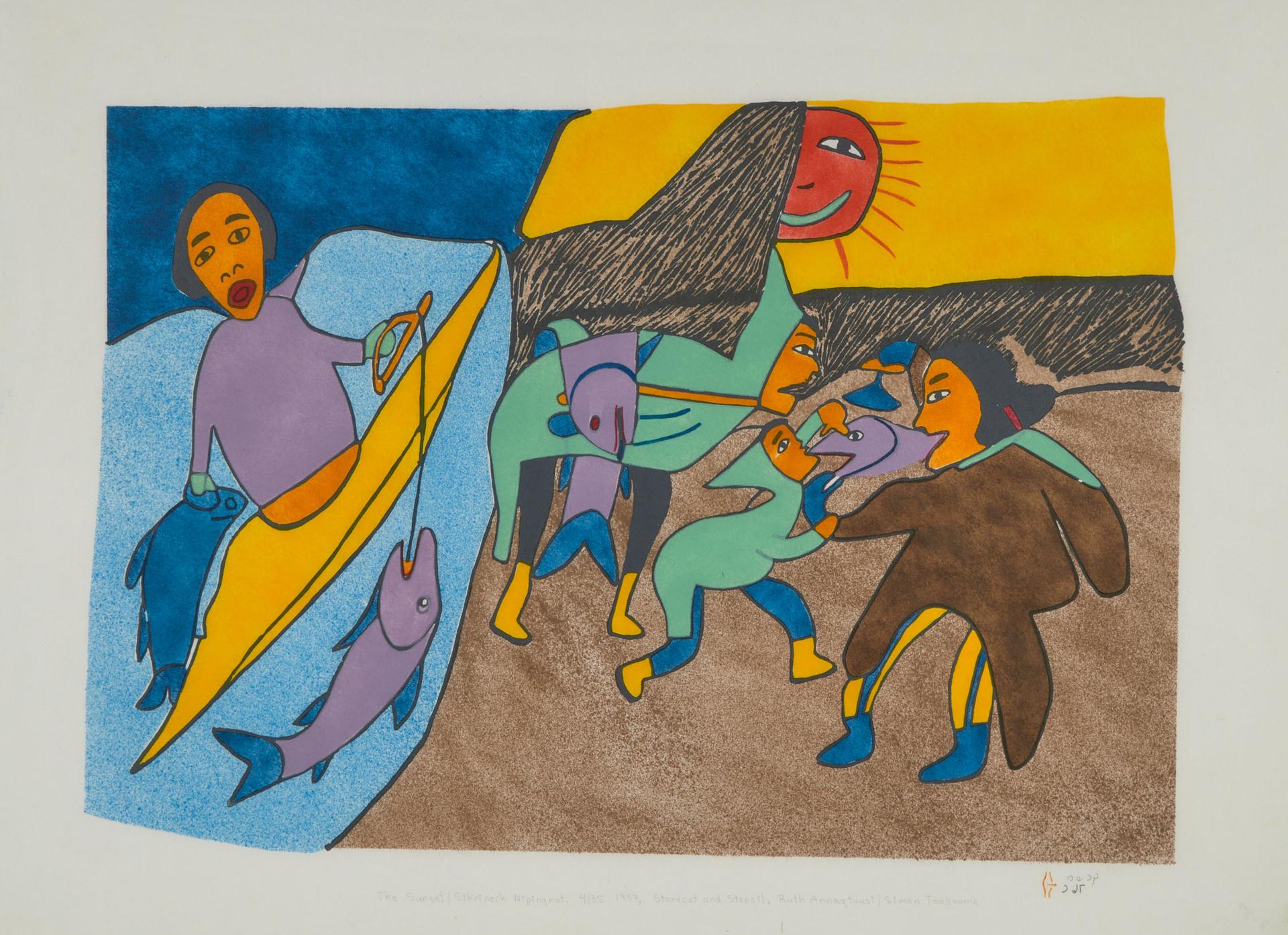 Ruth Annaqtuusi (Annuktoshe) Tulurialik (1934) - The Sunset (Sikrinerk Nipingmat), 1987