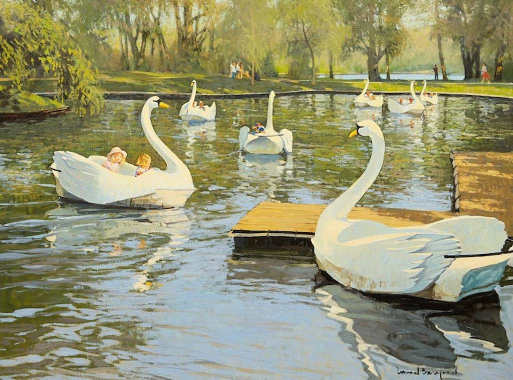 David Bareford (1947) - Swans (Center Island, Toronto)