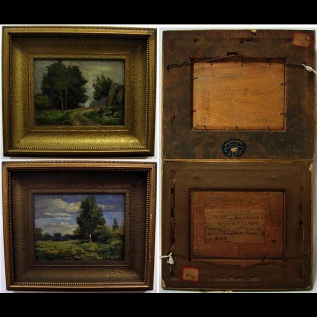 Constance C. Pinkerton - Two Oils On Panel; Both Signed Lower Left (Former Titled To Montreal Exhibition Label, Latter In Pencil) *shadow Box Frames