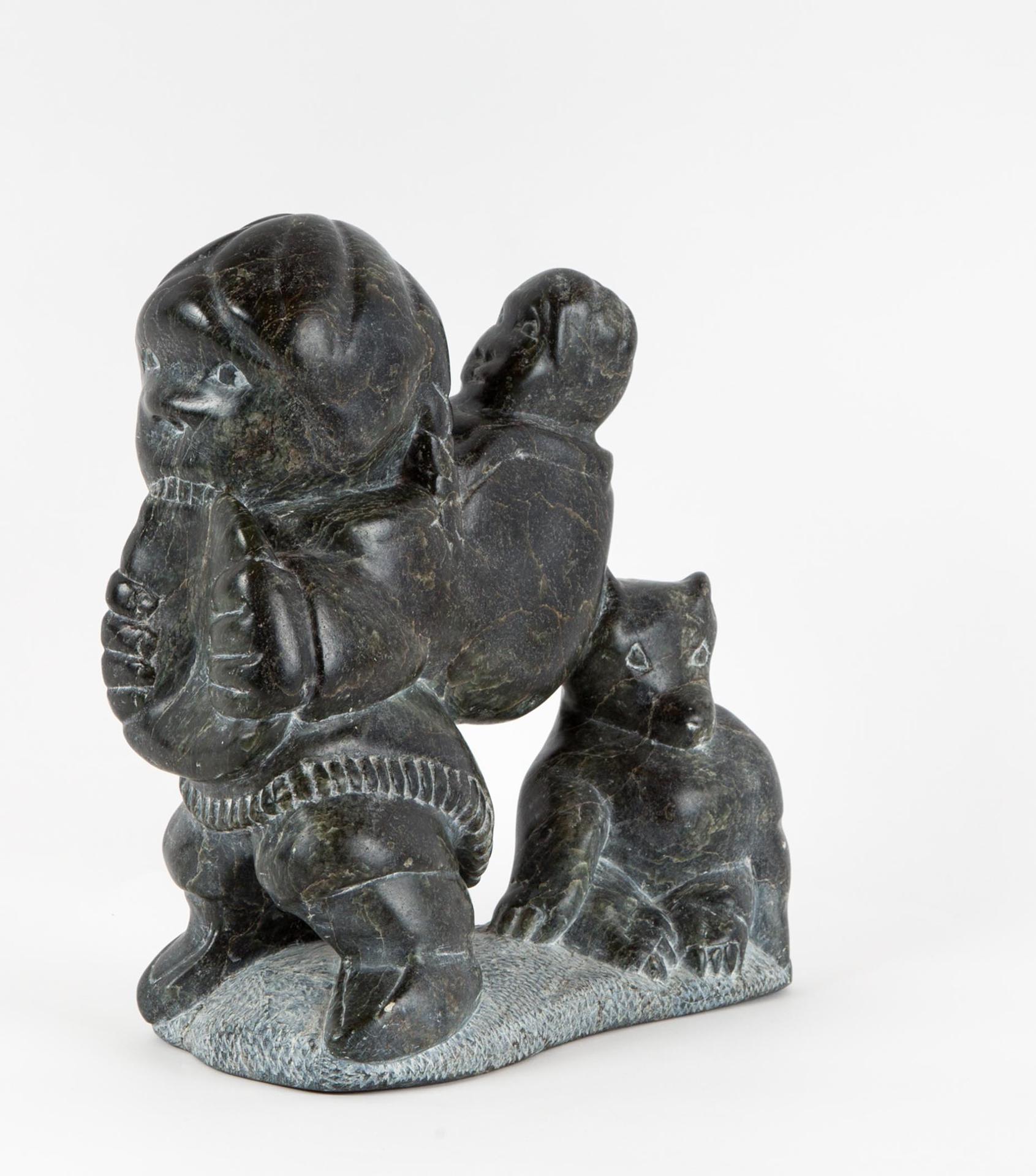 Johnny Inukpuk (1911-2007) - Mother, Child And Dog