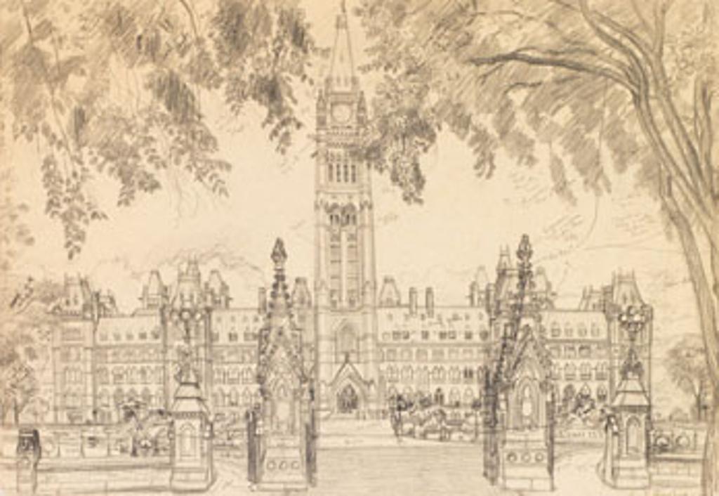 Edward John (E. J.) Hughes (1913-2007) - The Parliament Buildings, Ottawa