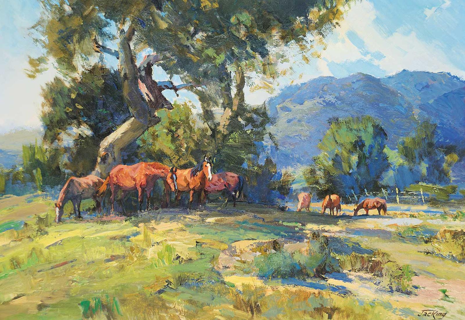 Jack [Jac] Elmo King (1920-1998) - Untitled - Grazing Horses