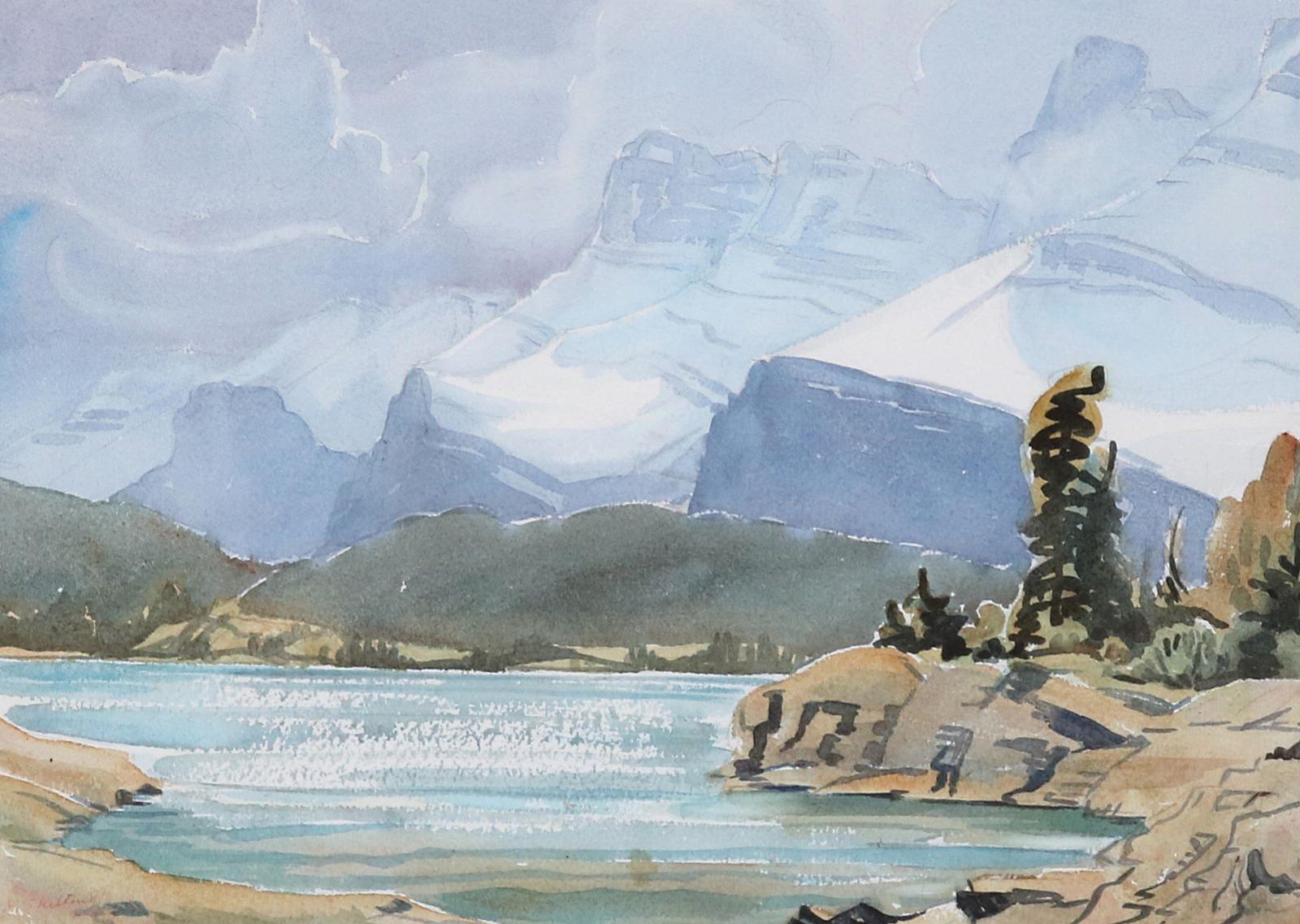 Margaret Dorothy Shelton (1915-1984) - Mount Rundle, Lake Minnewanka; 1981