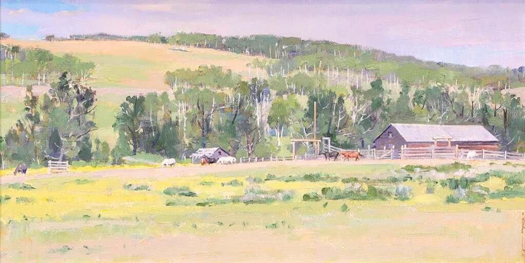 Enkhbold Dambadarjaa (1966) - Ranch Landscape; 2020