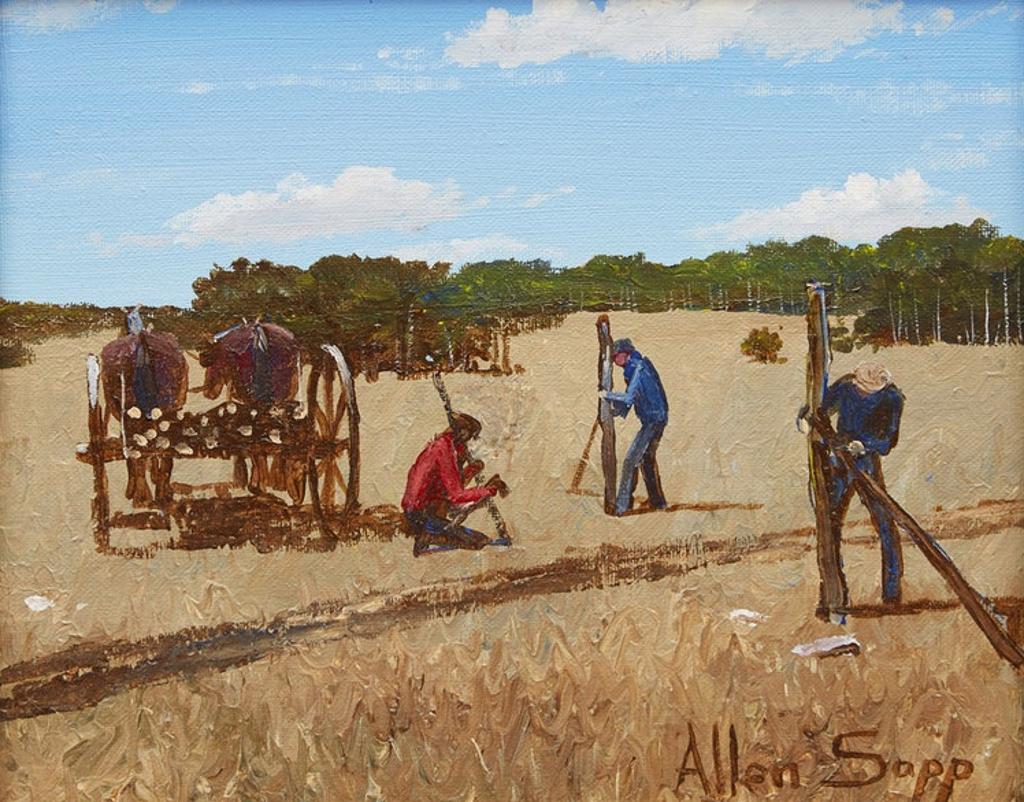 Allen Fredrick Sapp (1929-2015) - Mending a Fence