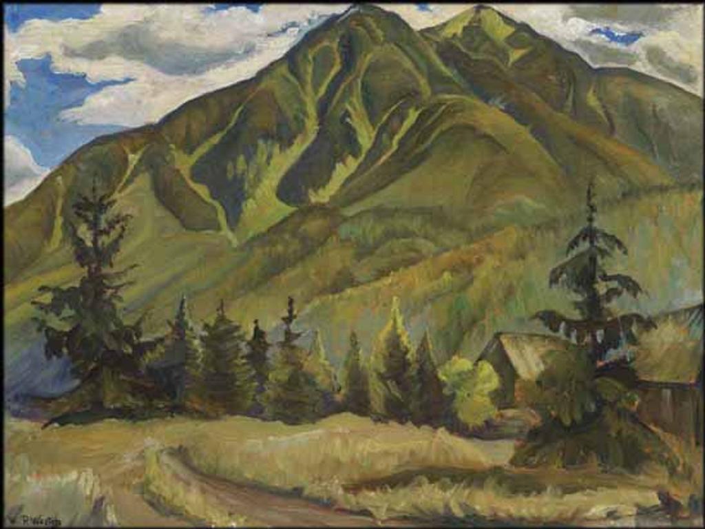 William Percival (W.P.) Weston (1879-1967) - Silver Mountain, New Denver from the Coffee Shop