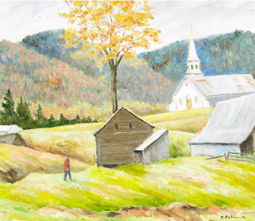 Betty Baldwin (1889-1991) - Quebec Landscape With White Church
