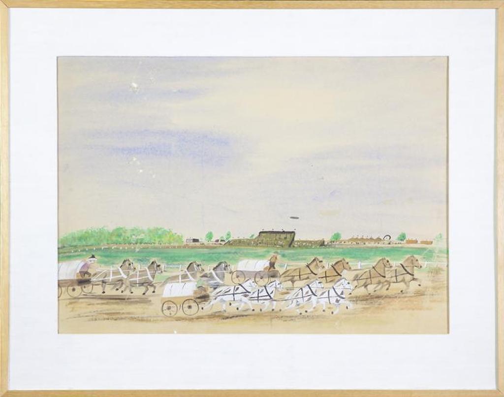 William C. McCargar (1906-1980) - Untitled - Chuckwagons