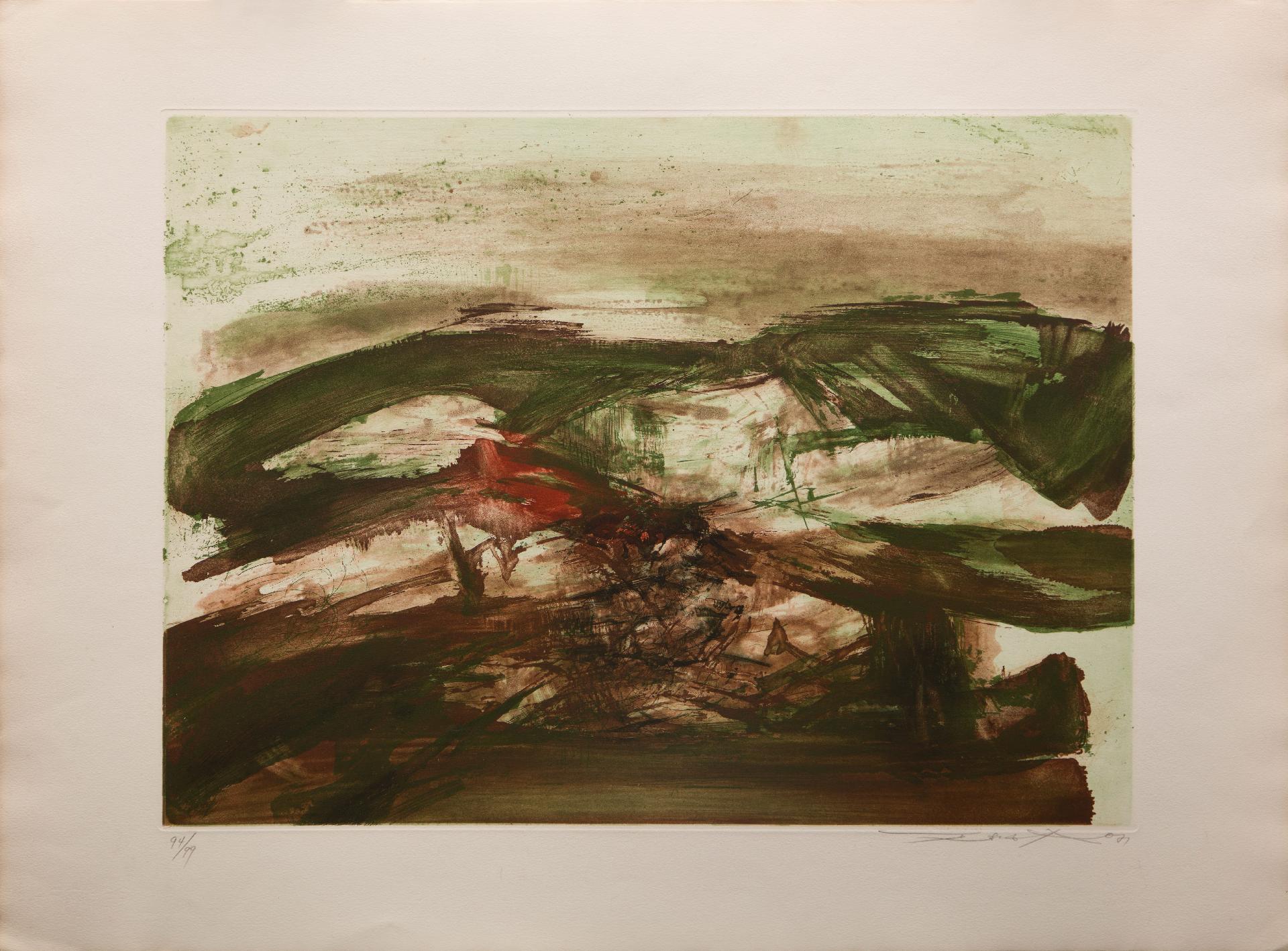 Zao Wou-Ki (1921-2013) - Gravure 214, 1971