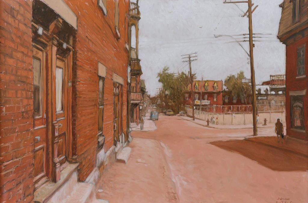John Geoffrey Caruthers Little (1928-1984) - Sultry Sunday In August (Rue Marie-Anne At Rue Laval, Looking East To Henri Julien) ; 2010