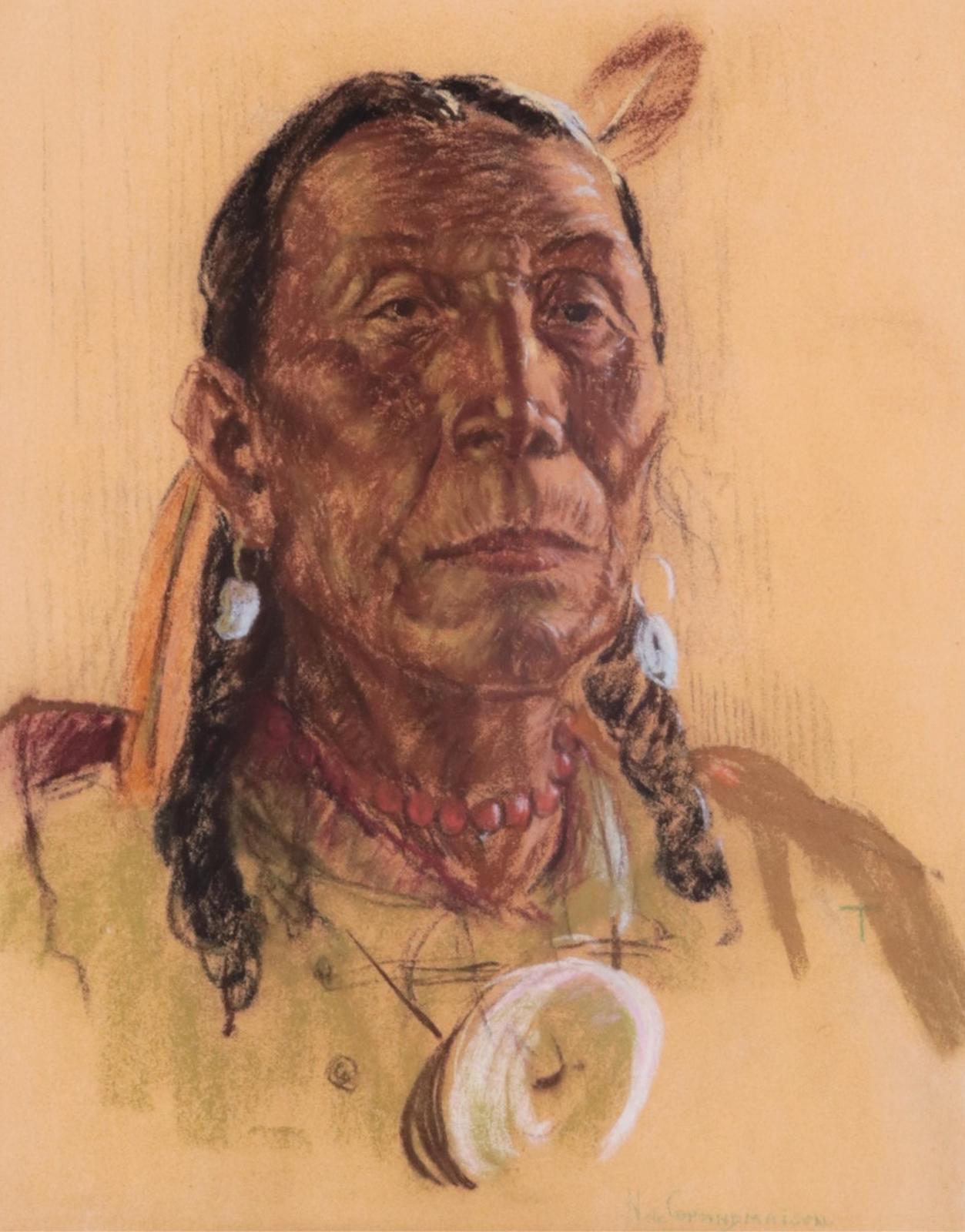 Nicholas (Nickola) de Grandmaison (1892-1978) - Chief One Gun (Nitainamuka), Blackfoot - Cluny, Alberta