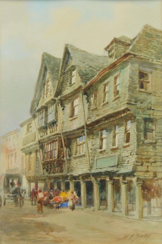 Walter Henry Sweet (1889-1943) - Flower Stall on the High Street