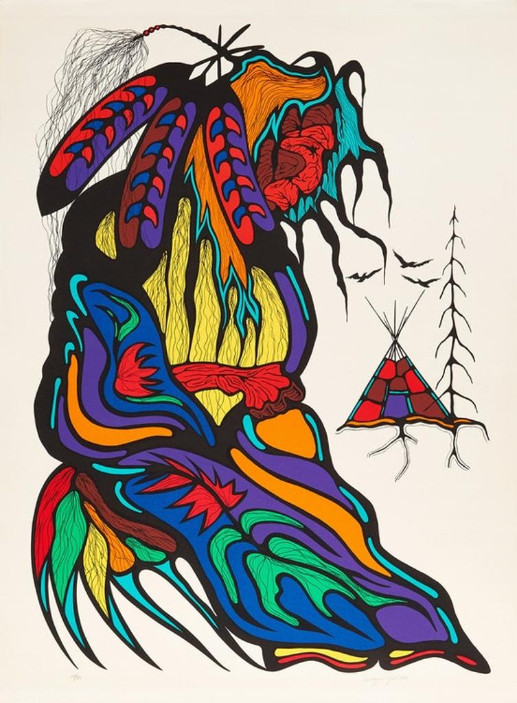 Wayne Yerxa (1945) - Figure and Teepee