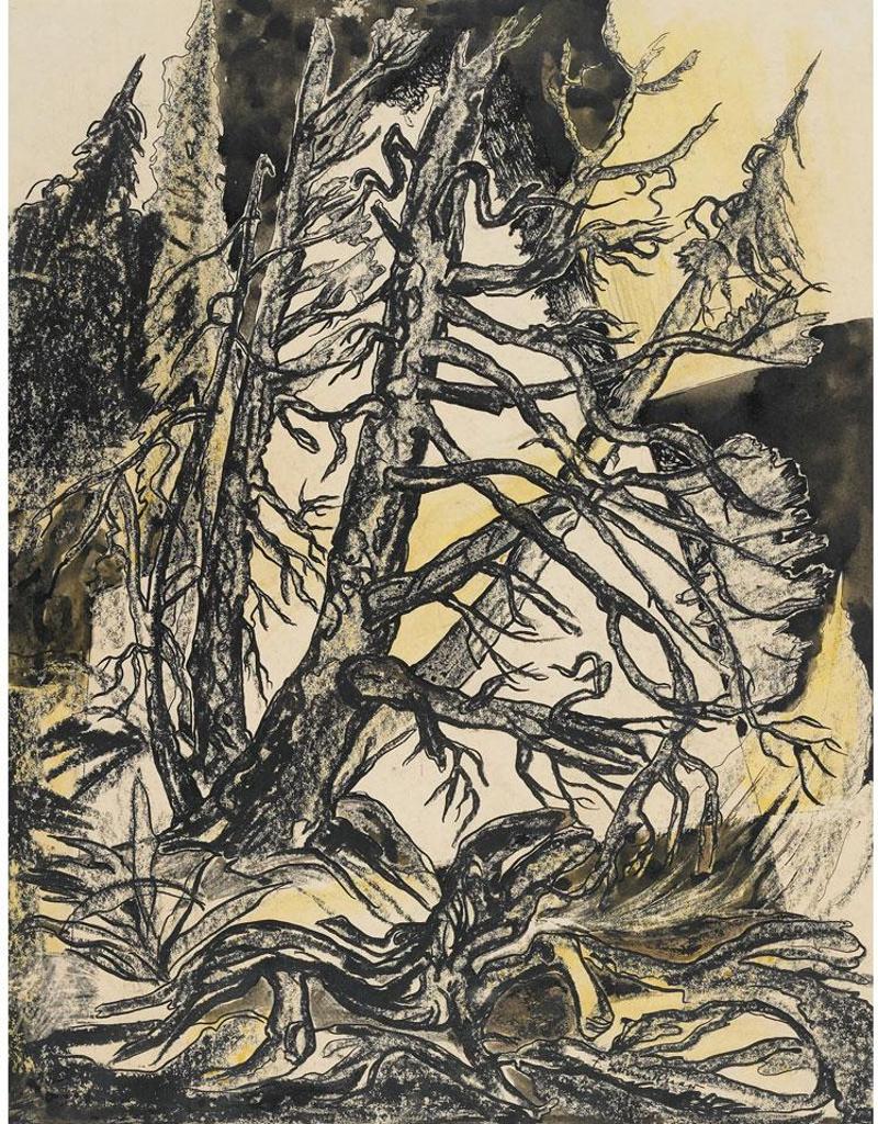 Fritz Brandtner (1896-1969) - Barren Trees And Driftwood