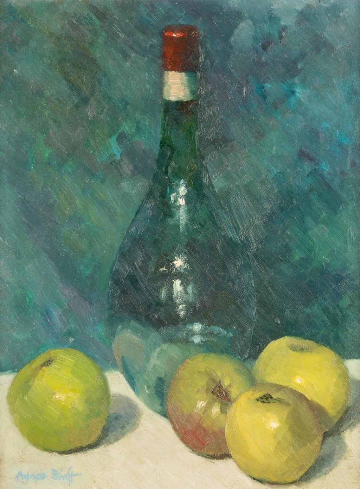 Agnes Swift (1907-1995) - Apples with a Green Bottle