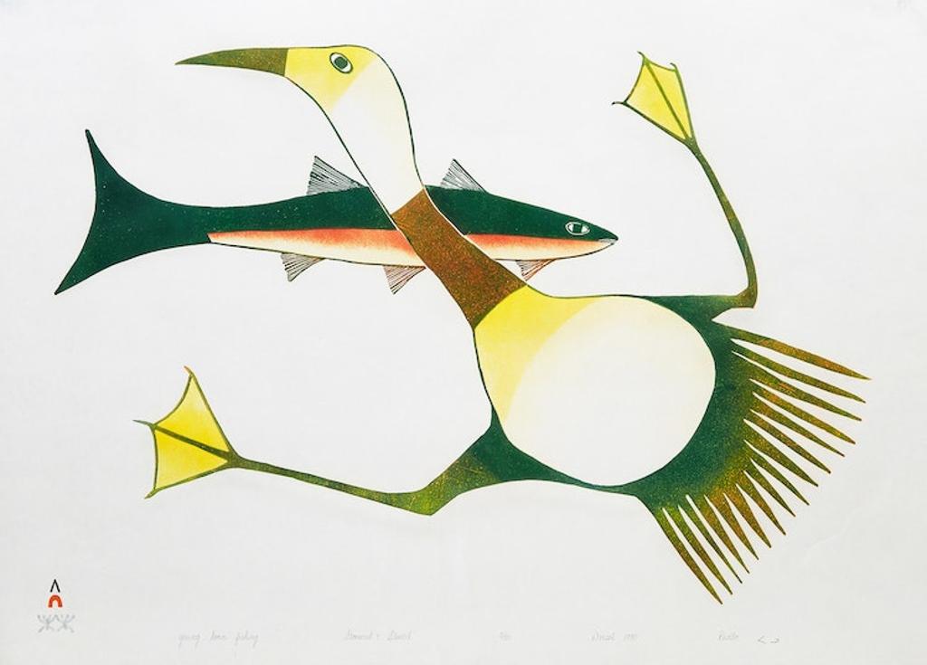 Pudlo Pudlat (1916-1992) - Young Loon Fishing