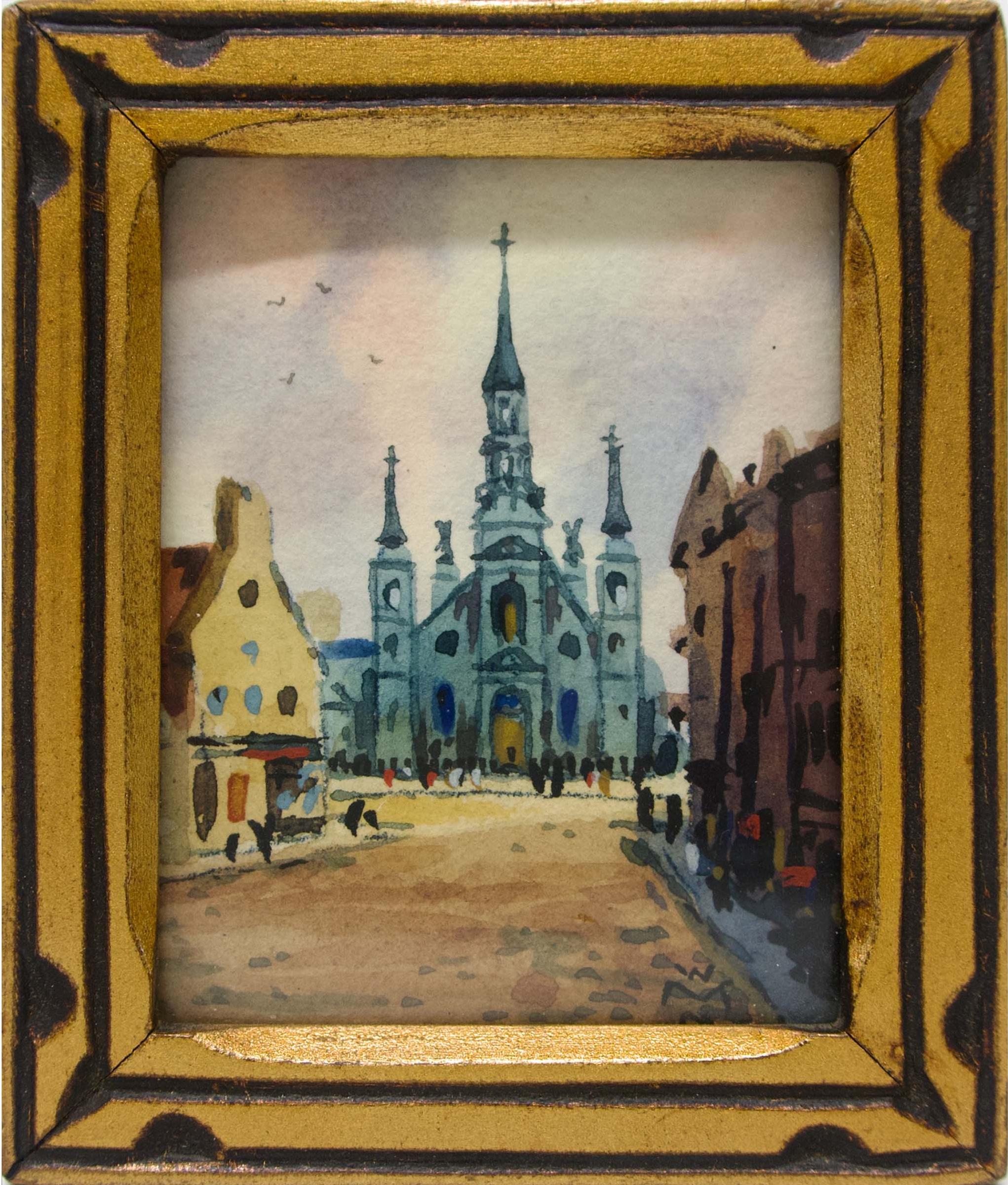 Willard Morse Mitchell (1879-1955) - The Famous Bonsecour Church Of Montreal, P.Q.