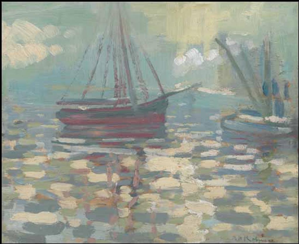 Albert Henry Robinson (1881-1956) - Schooner in the Harbour