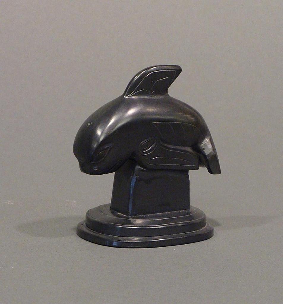 Tom Hans (1925) - argillite carving of Killer Whale