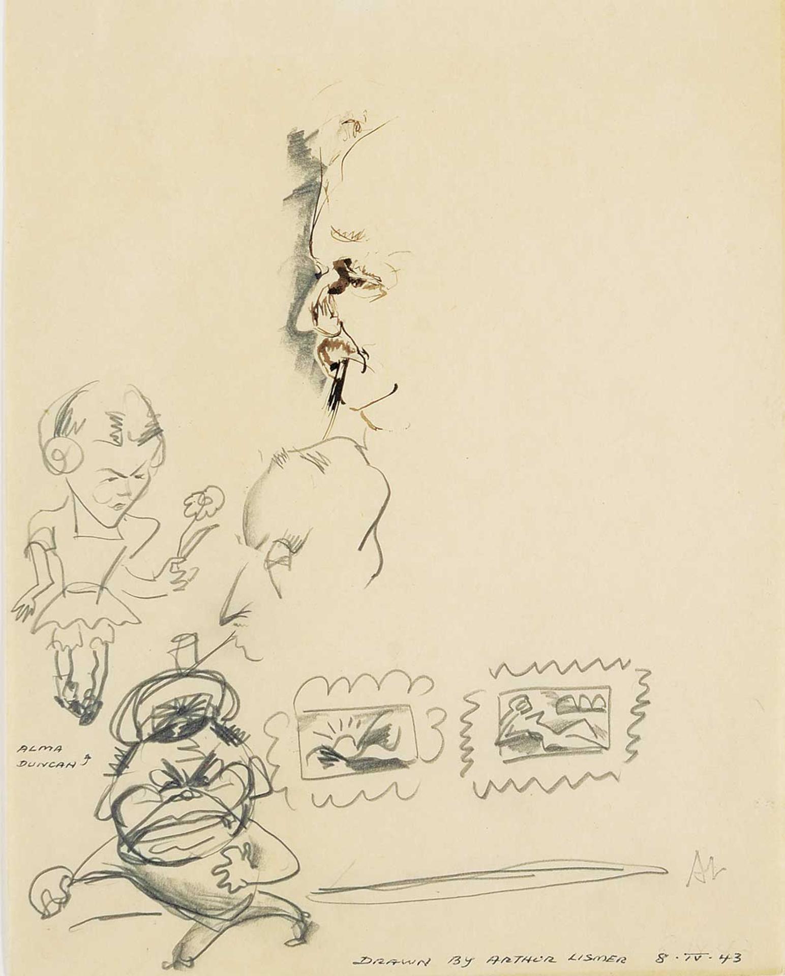 Arthur Lismer (1885-1969) - Untitled - Alma Duncan and Friends