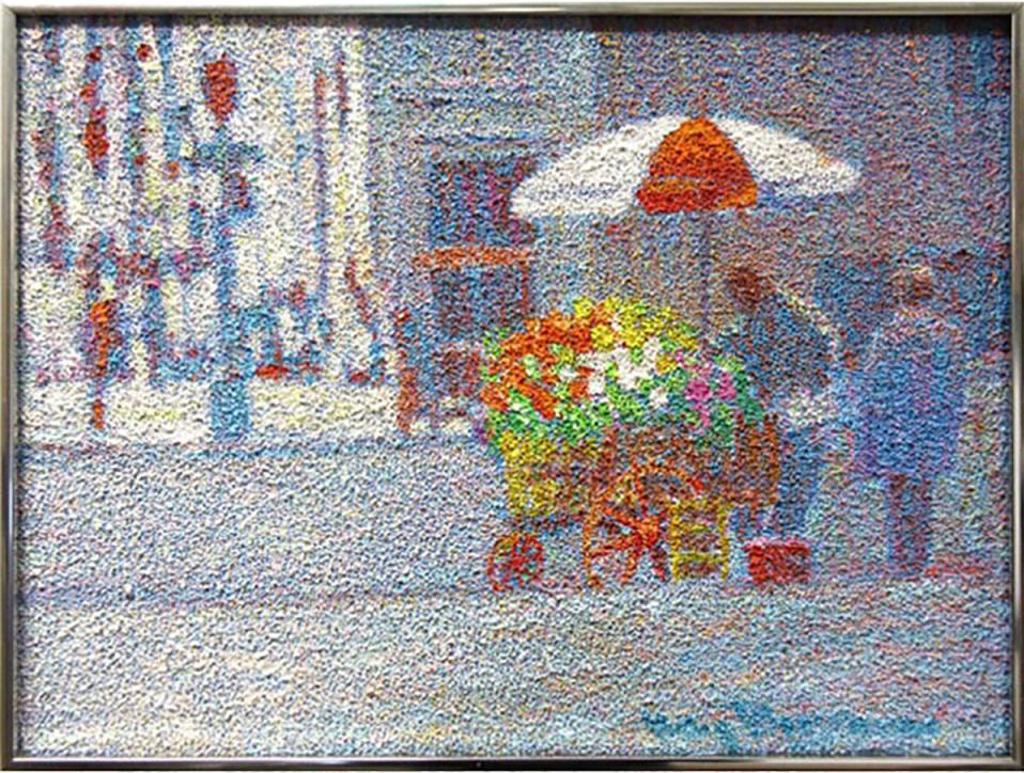Henry Benson (1930-1998) - Untitled (Buying Flowers)