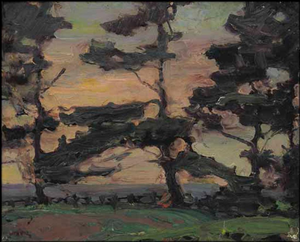 Frederick Horseman Varley (1881-1969) - Pines at Dusk