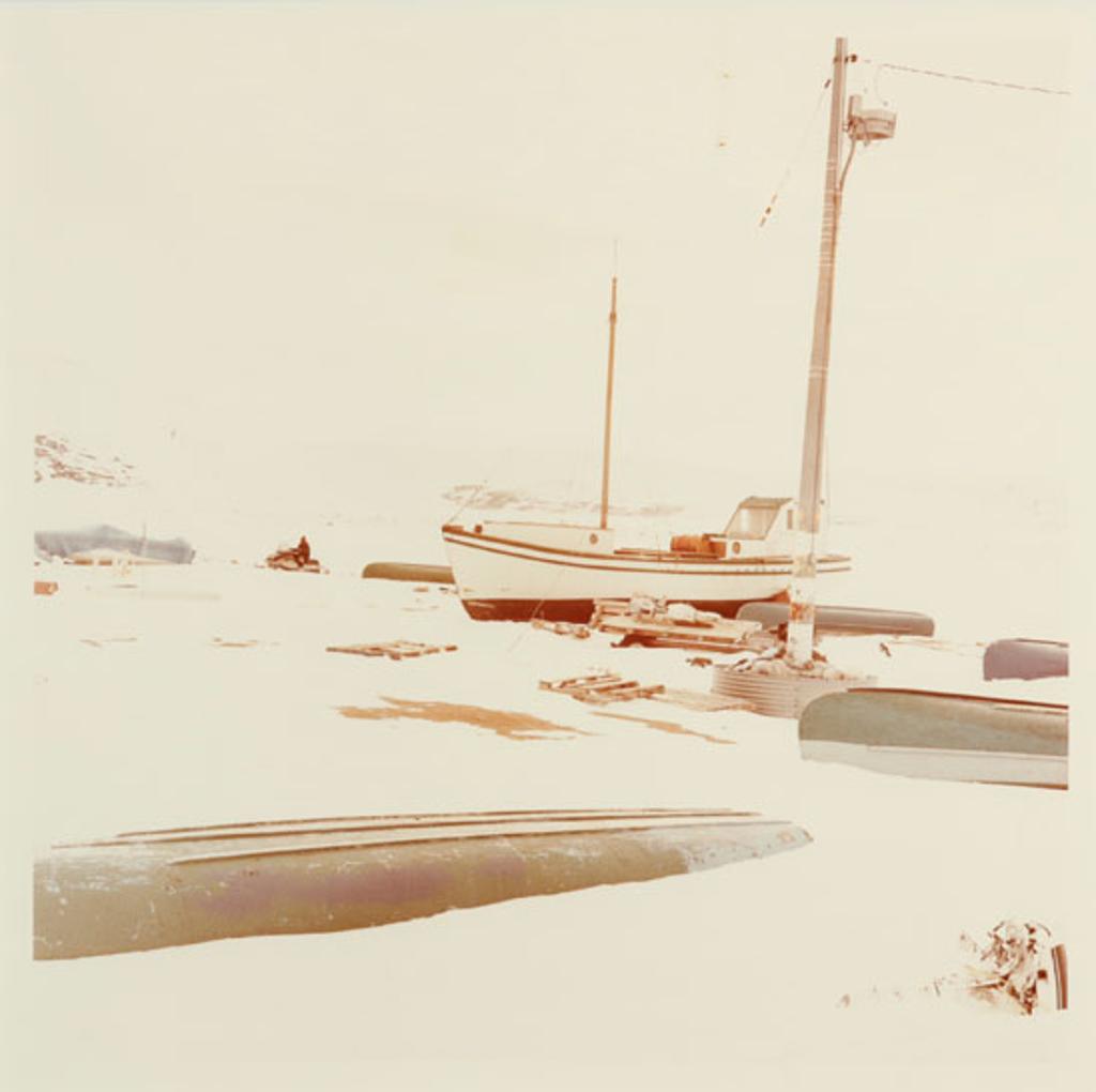 Joanne Jackson Johnson (1943) - Large Boat, Man on Skidoo, Sugluk, Quebec (03407/38)