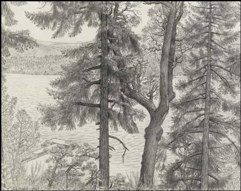 Edward John (E. J.) Hughes (1913-2007) - Fir and Arbutus Trees, Ladysmith, BC