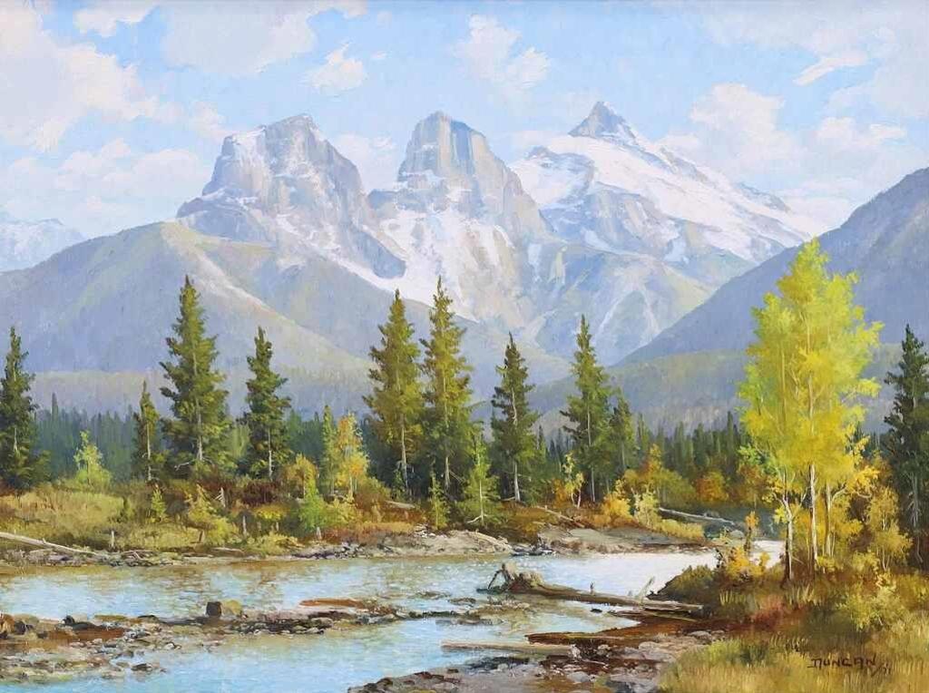 Duncan Mackinnon Crockford (1922-1991) - The Three Sisters, Canmore, Alta.; 1971