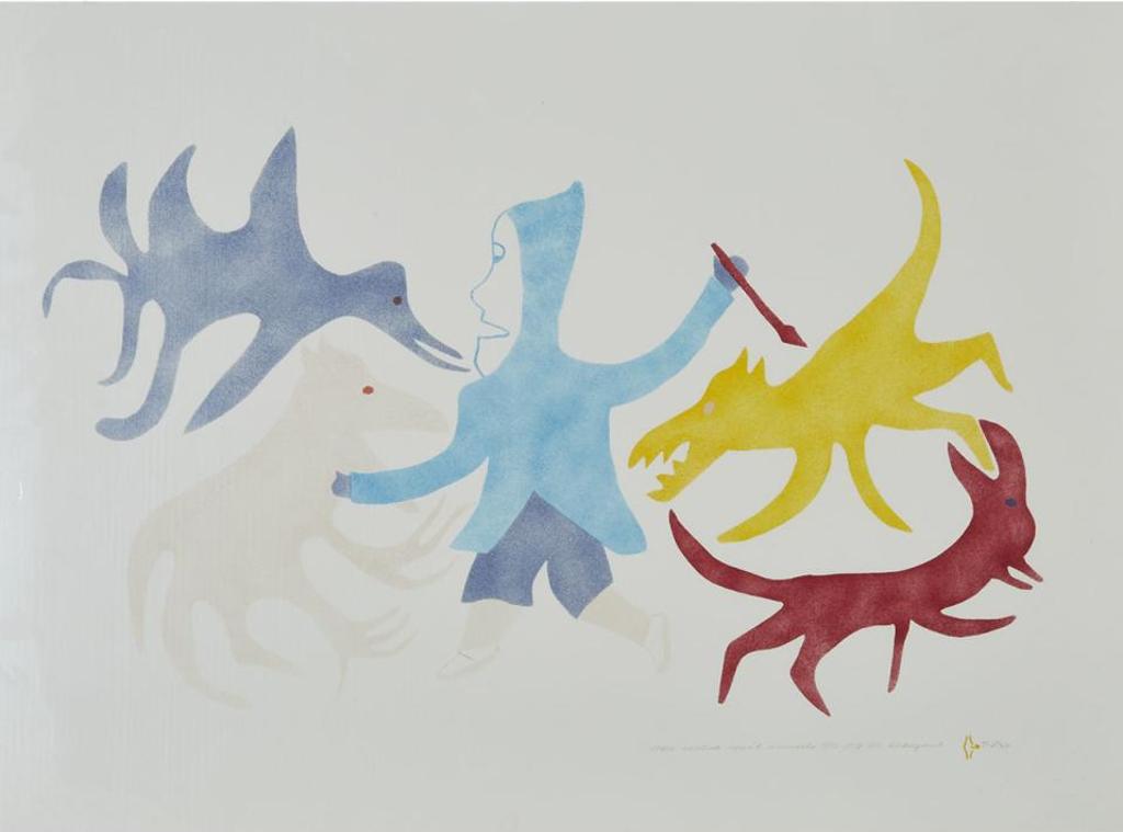 Myra Kukiiyaut (1929-2006) - Man Hunting Spirit Animals