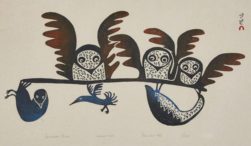 Lucy Qinnuayuak (1915-1982) - Spectator Birds