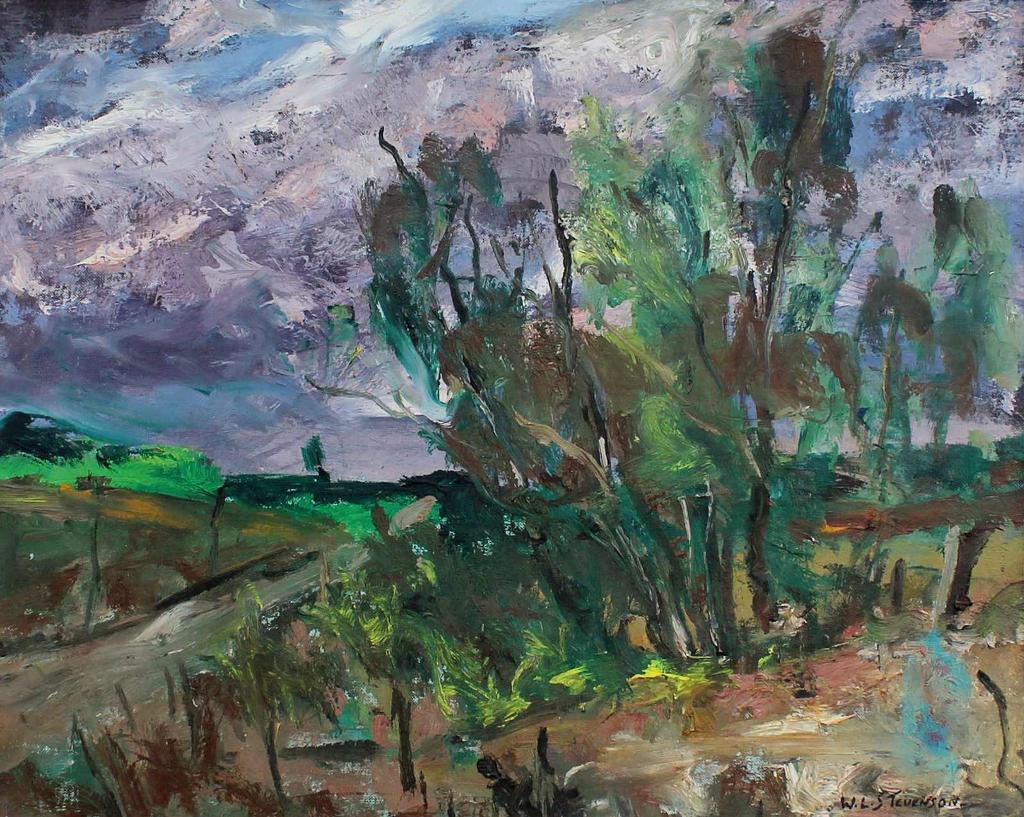 William Lewy Leroy Roy Stevenson (1905-1966) - Landscape With Trees And Stormy Sky