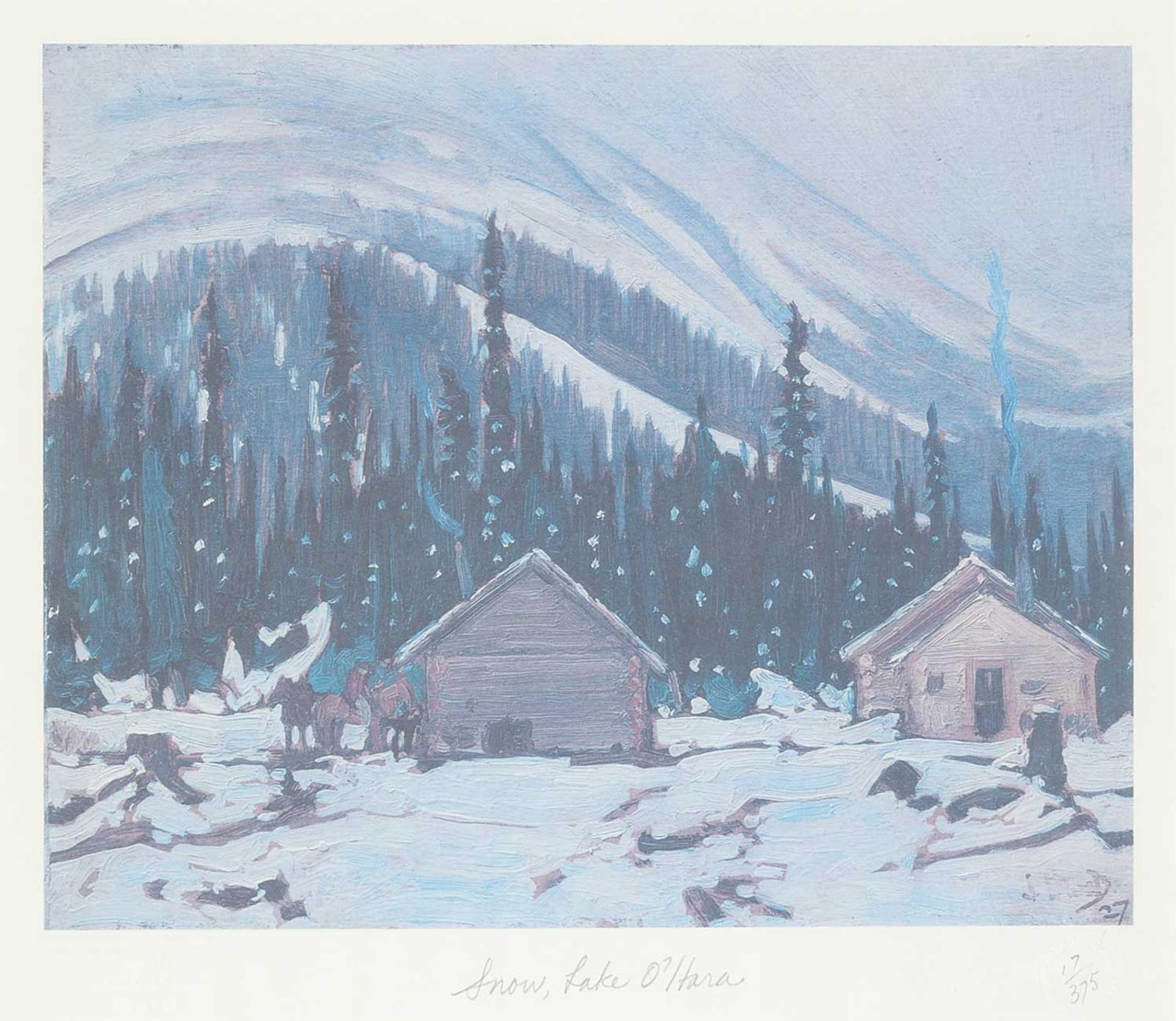 James Edward Hervey (J.E.H.) MacDonald (1873-1932) - Snow, Lake O'Hara  #17/375