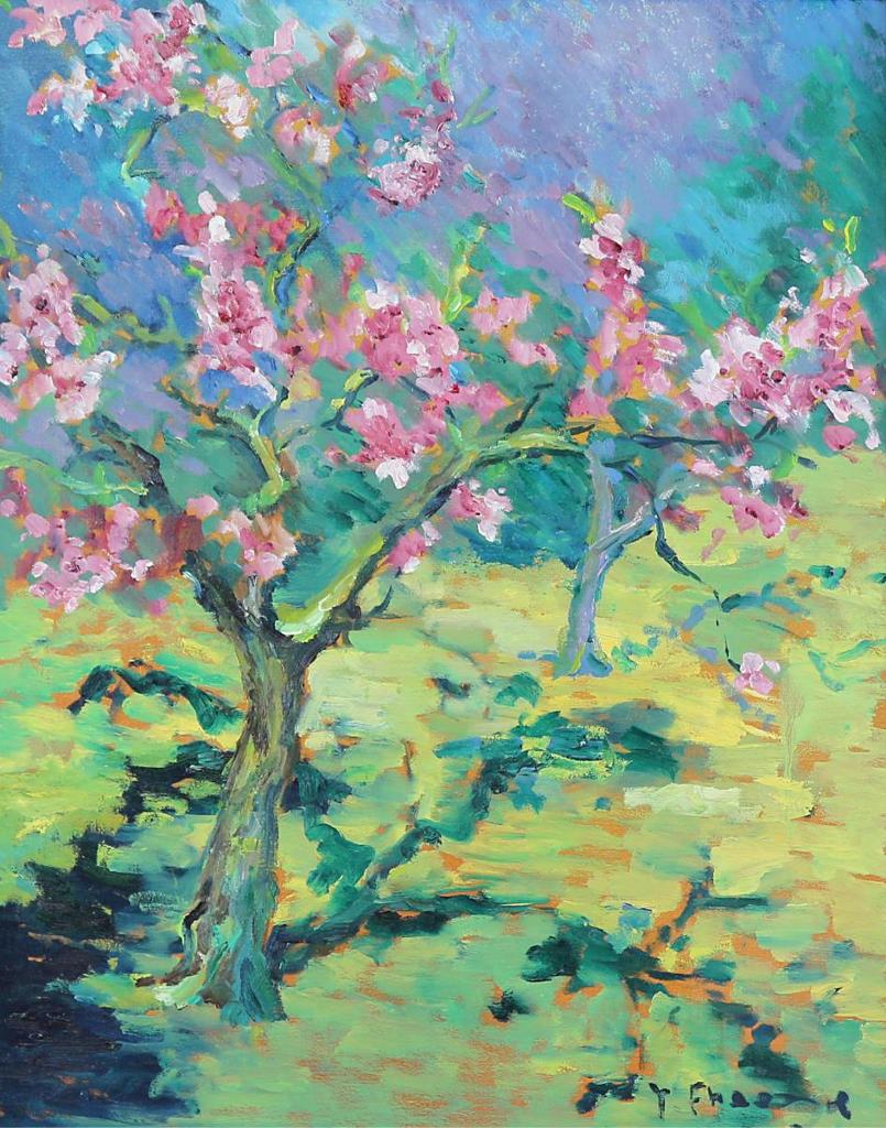 Yolande Freeze (1941-2009) - Peach Blooming in Kelowna