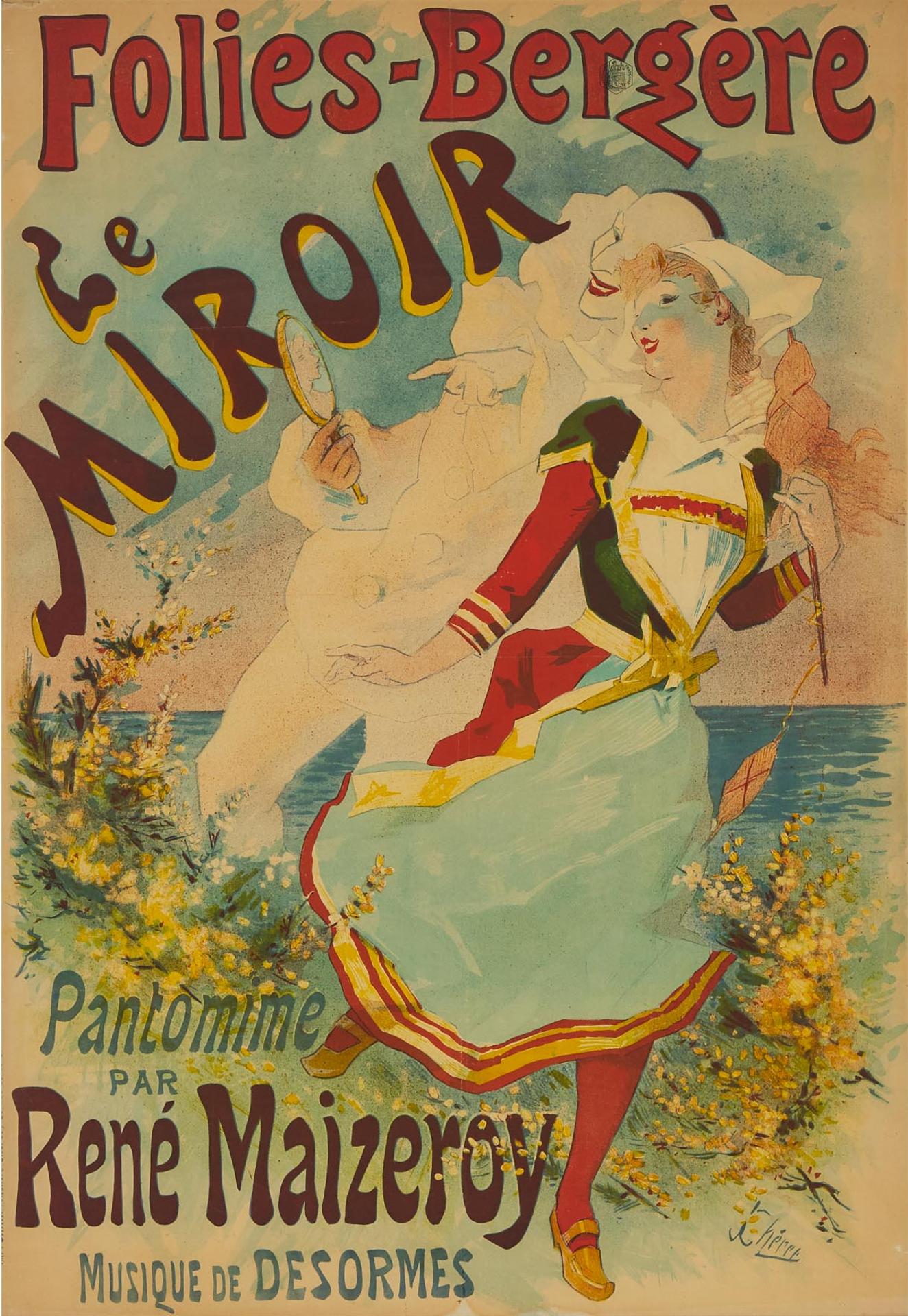 Jules Chéret - Folies - Bergère / Le Miroir, Circa 1892 [cheret, 145; Broido, 122; Maindron, 110; Maitres, 157]