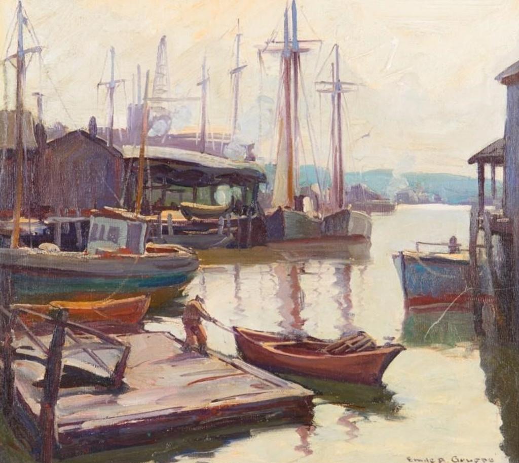 Emile Albert Gruppé (1896-1978) - Harbour Scene