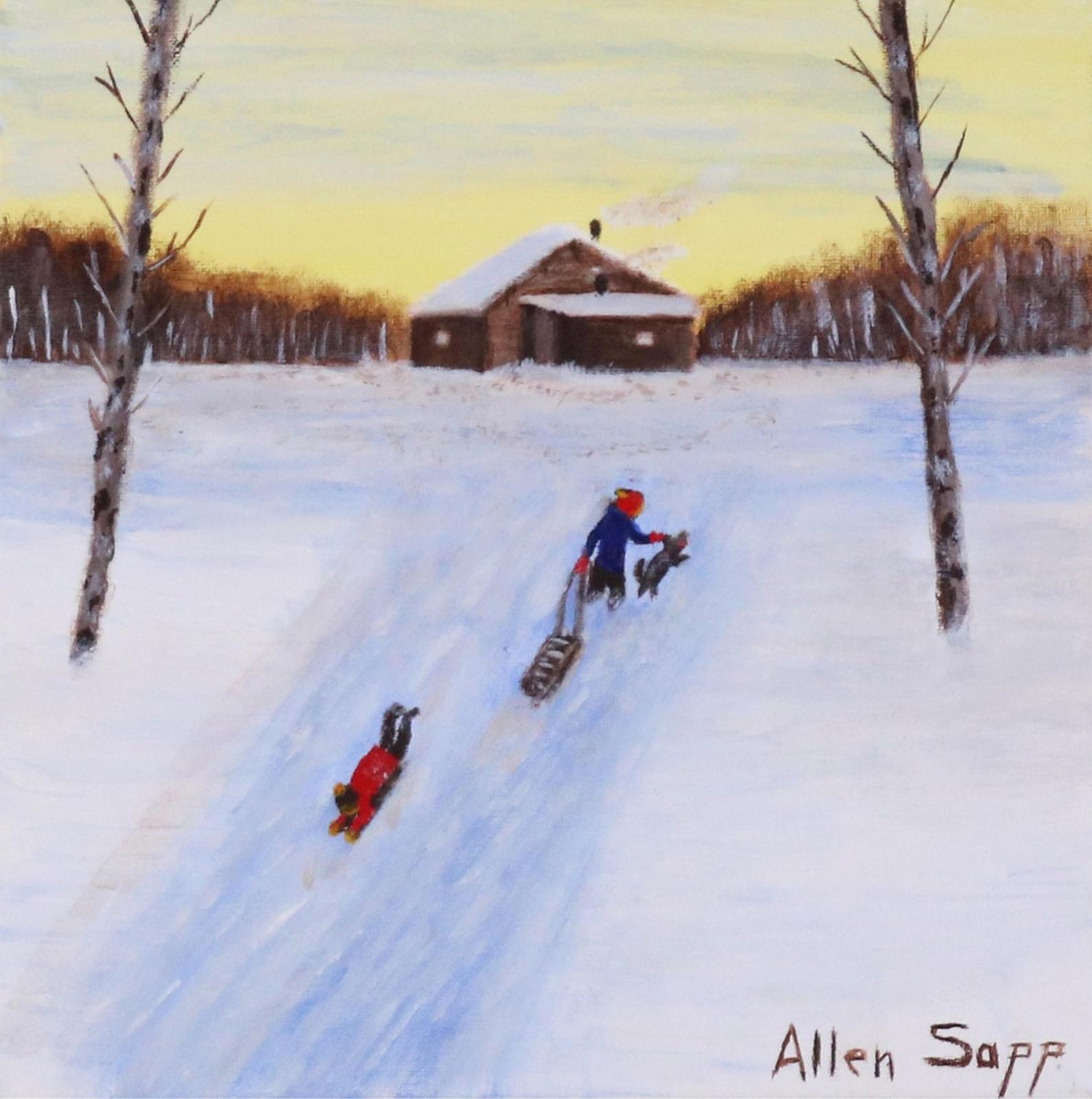 Allen Fredrick Sapp (1929-2015) - Having Fun Sledding