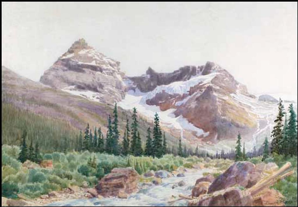 Thomas Mower Martin (1838-1934) - Rushing River in the Rocky Mountain Glacier Field