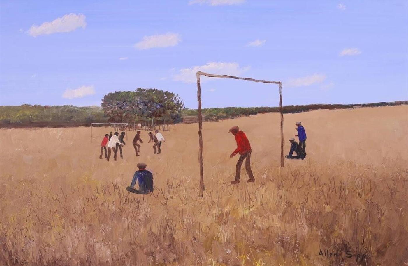 Allen Fredrick Sapp (1929-2015) - Boys Playing Soccer