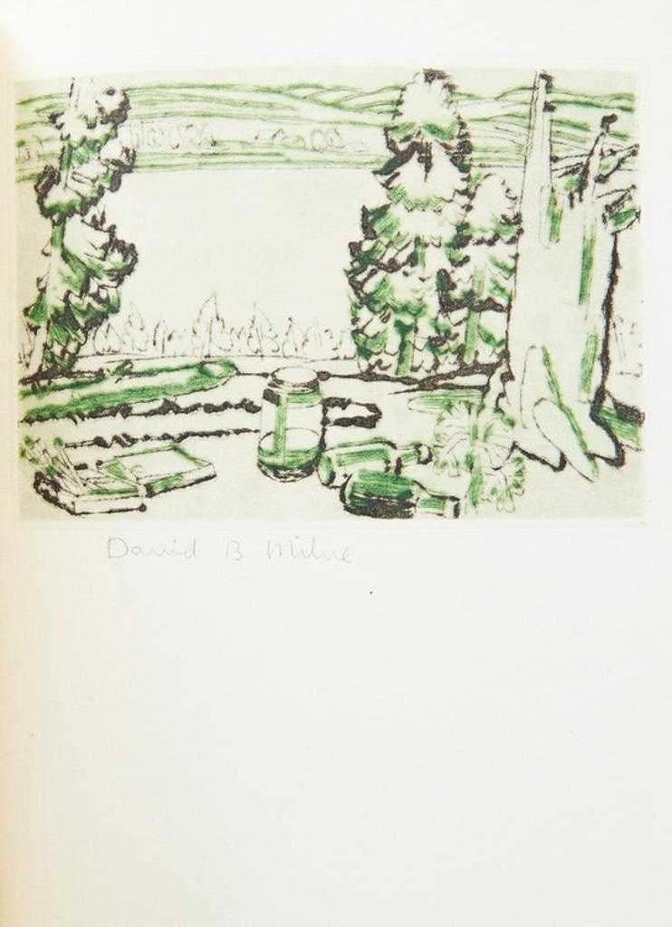 David Browne Milne (1882-1953) - Painting Place (Hilltop) within the Colophon