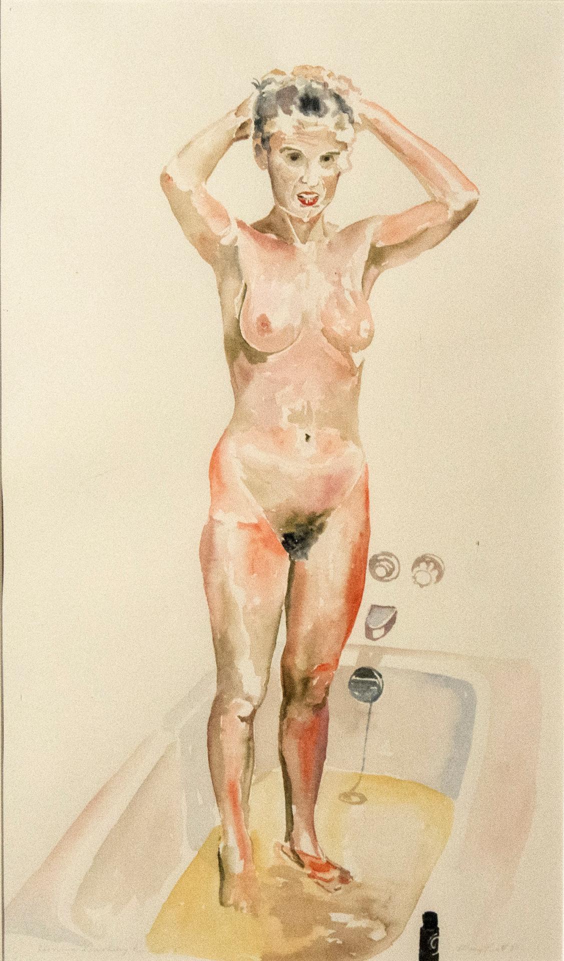 Mary Frances West Pratt (1935-2018) - Woman Washing Her Hair 5, 1985
