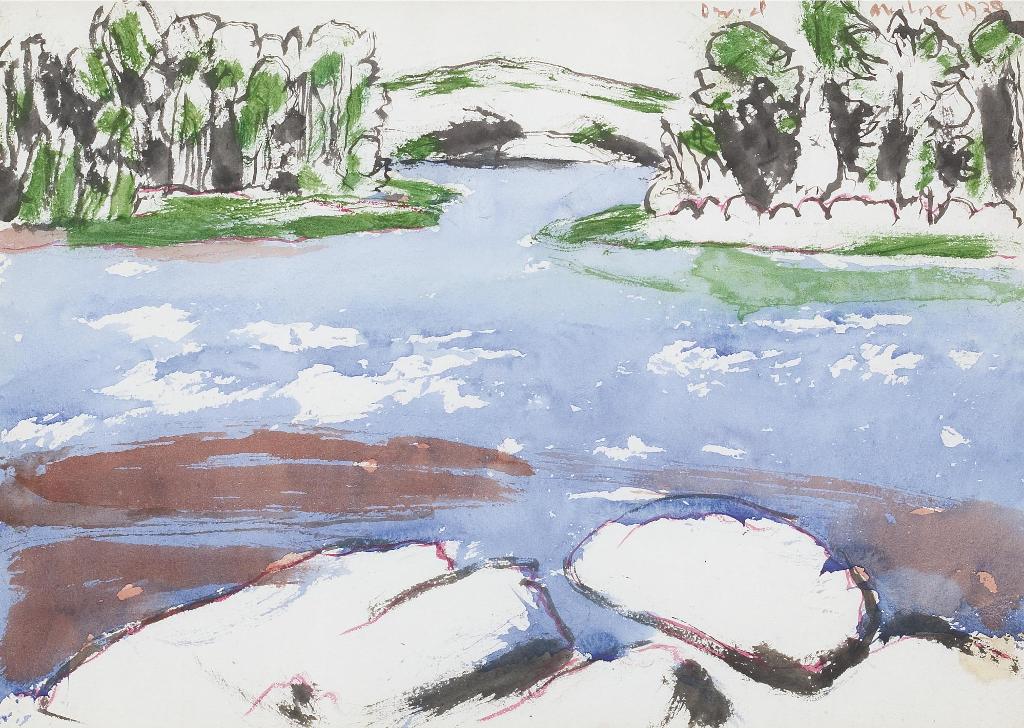 David Browne Milne (1882-1953) - Channel Through The Reeds
