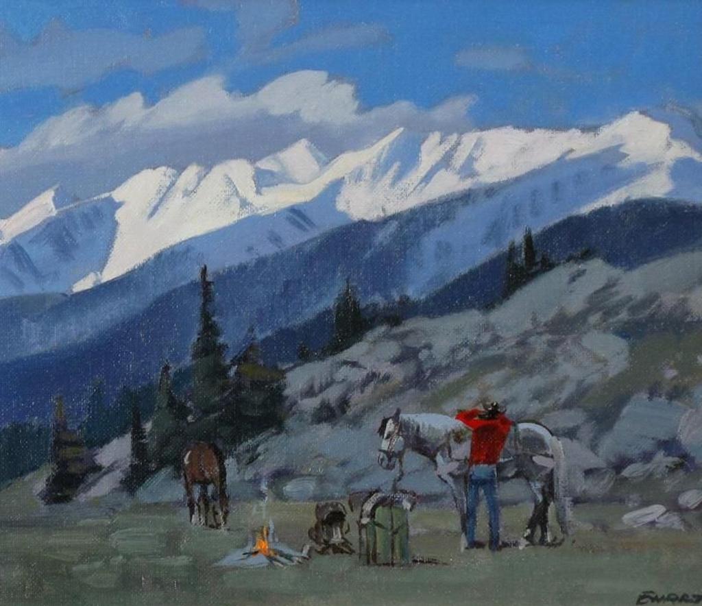 Peter Maxwell Ewart (1918-2001) - Packing Up, Canadian Rockies